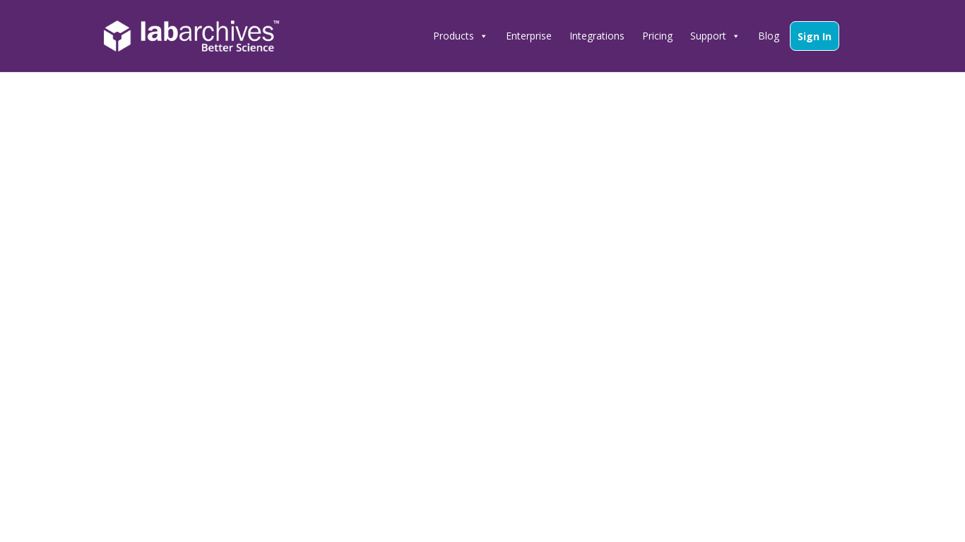 LabArchives Landing page