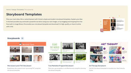Visme Storyboards image