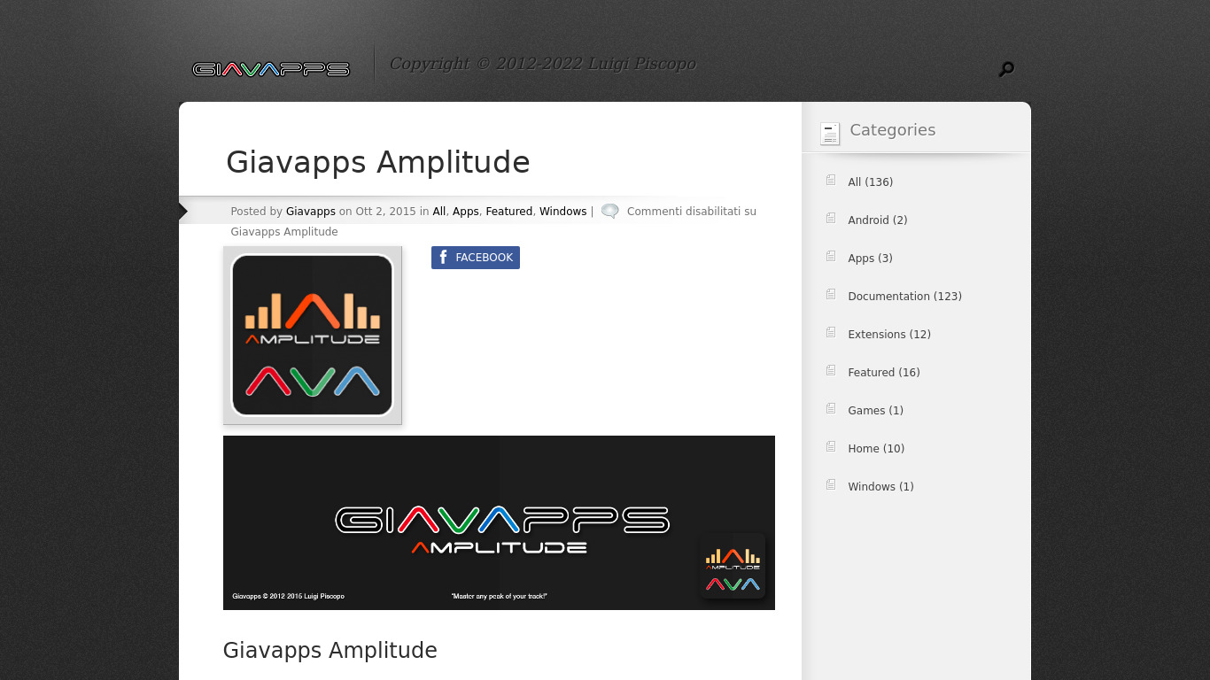 Giavapps Amplitude Landing page