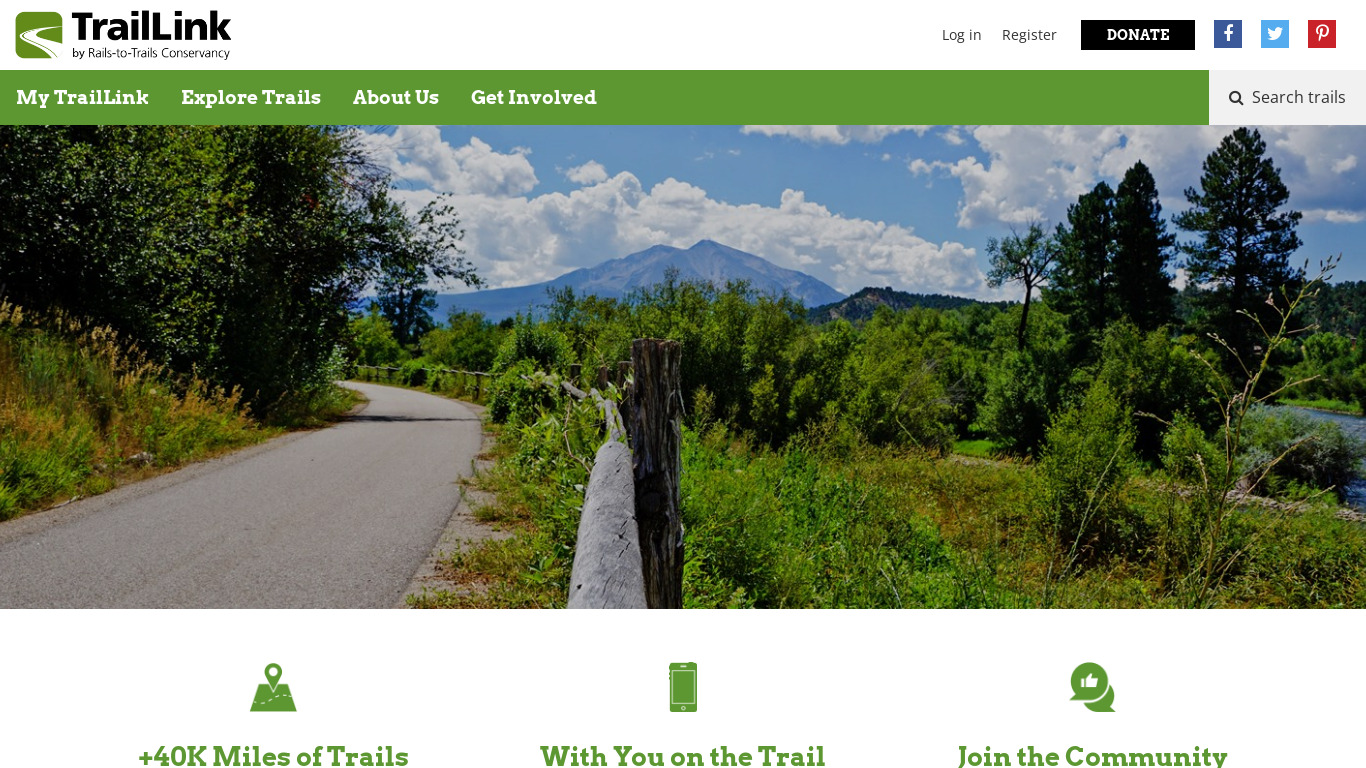 TrailLink Landing page