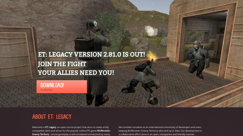 Enemy Territory: Legacy Landing Page