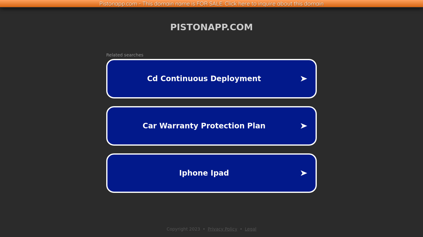 Piston Landing page
