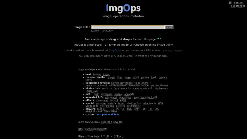 ImgOps Landing Page