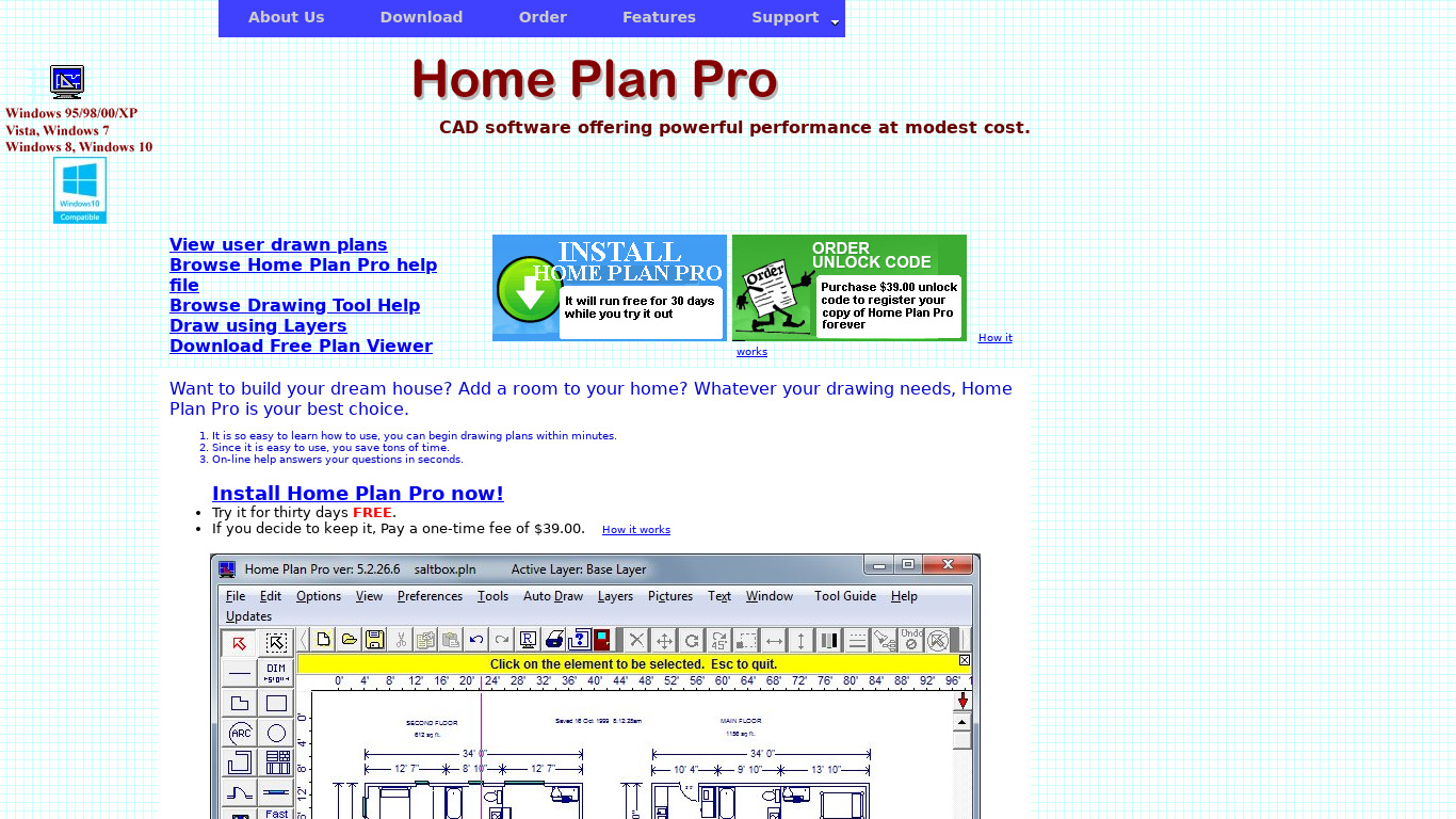 Home Plan Pro Landing page