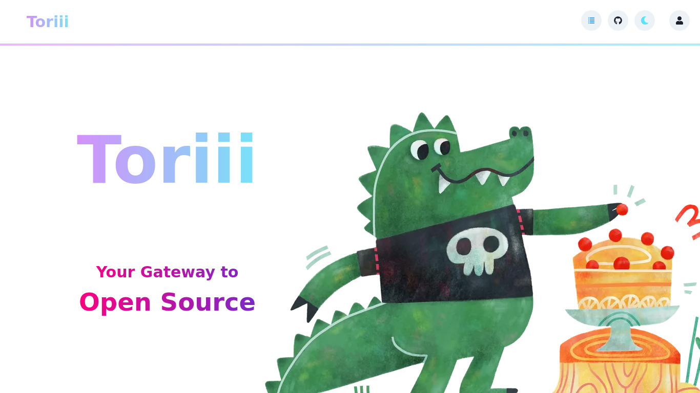 Toriii Landing page