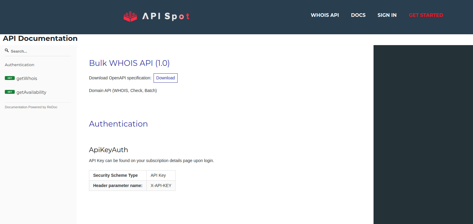 APISpot.io Landing page