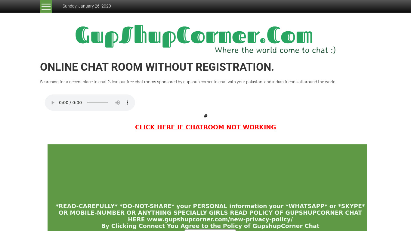 GupShupCorner Landing page