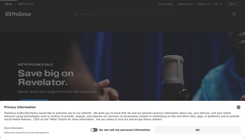 PreSonus Landing Page