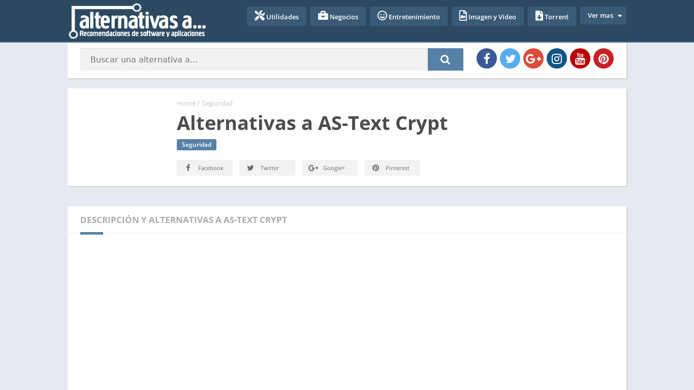 AS-Text Crypt Landing page