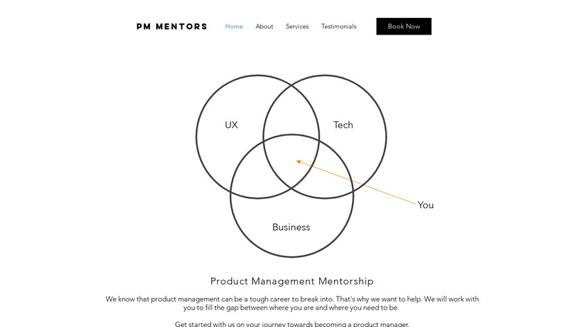 The PM Mentors Landing Page