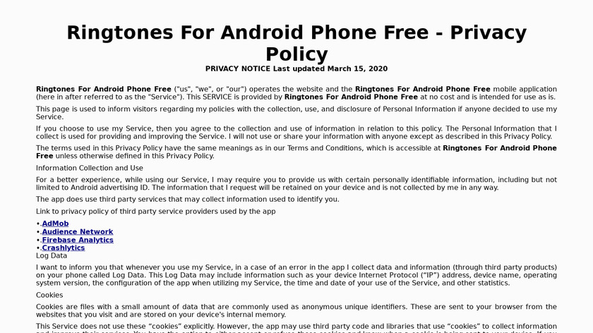 Free Ringtones For Android Phone Landing Page
