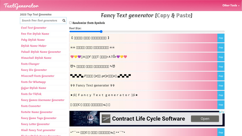 Text-generator.org Landing Page