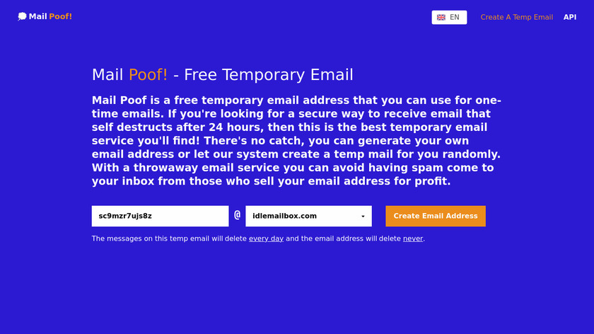 Mail Poof Landing Page