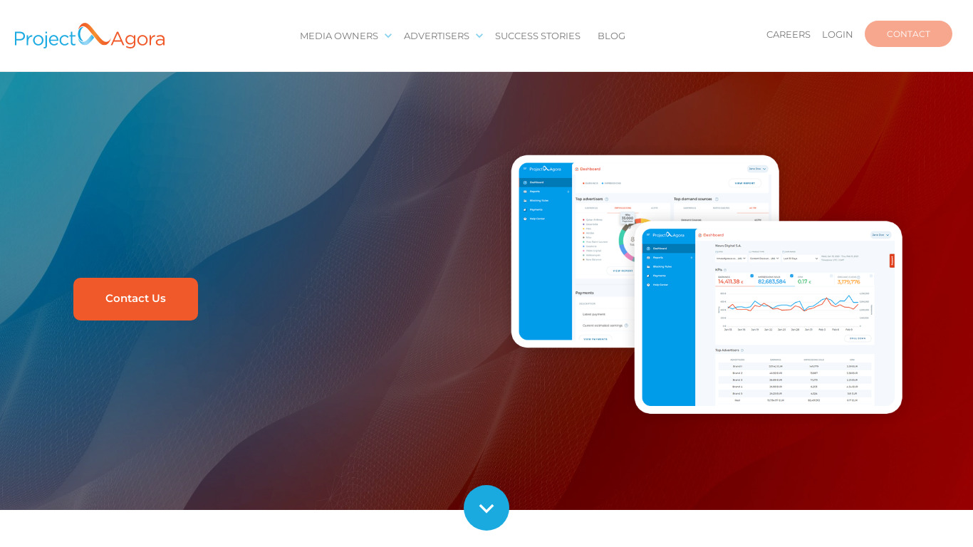 Project Agora Landing page