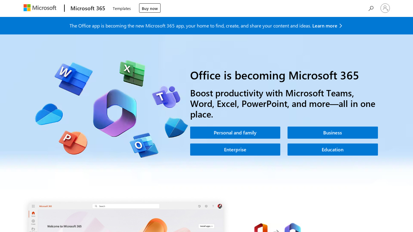 Microsoft PowerPoint Viewer Landing page
