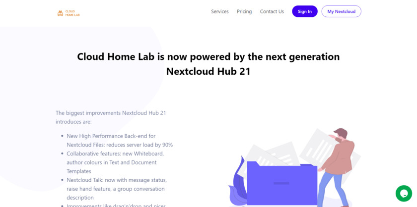 Cloud Home Lab Landing Page