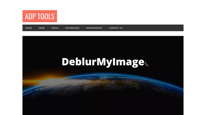 DeblurMyImage Landing Page