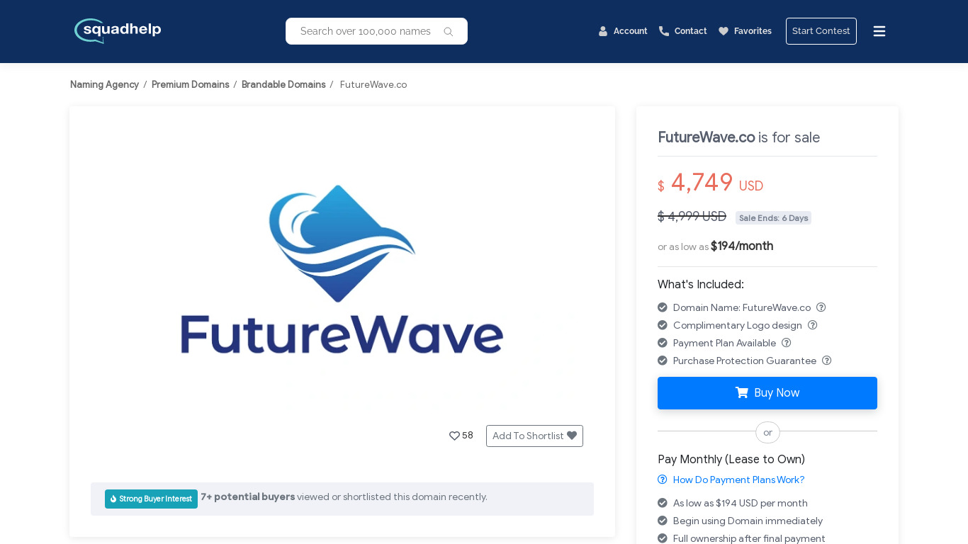 FutureWave Landing page