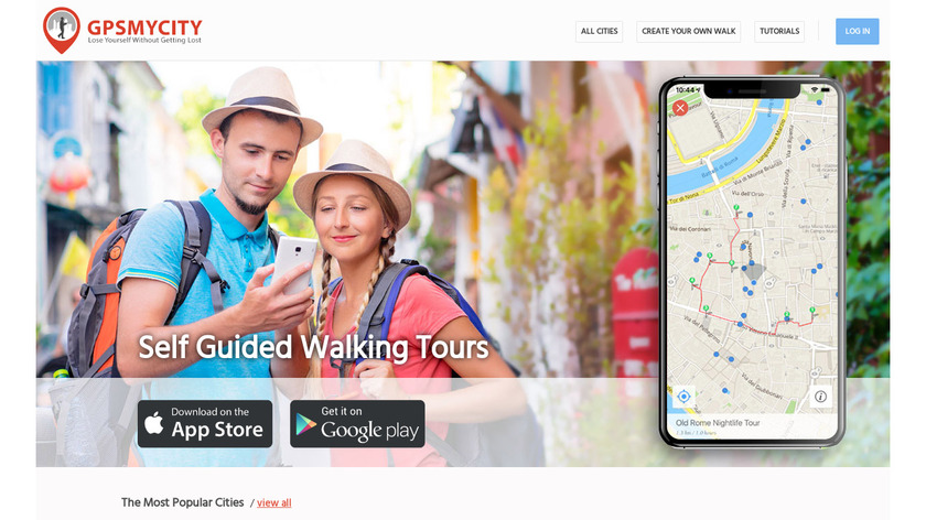 GPSmyCity Landing Page