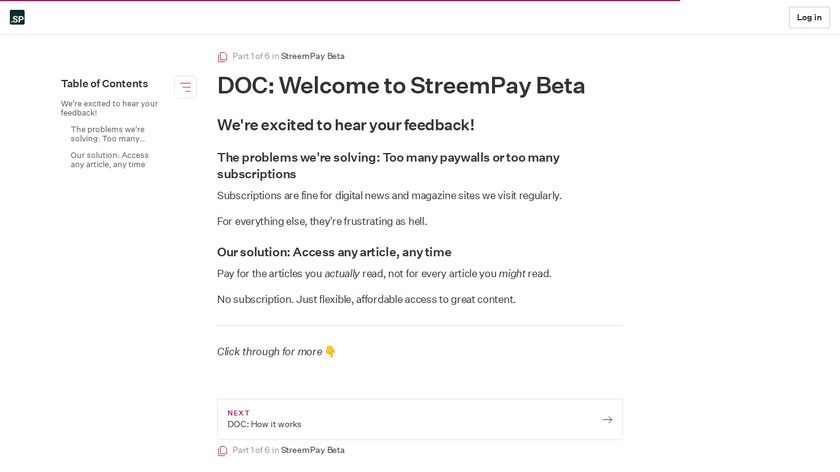 StreemPay Beta Landing Page
