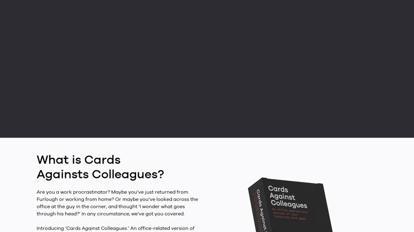 Cards Against Colleagues Landing Page