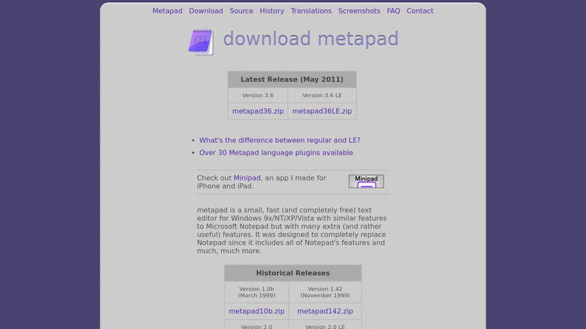 LiquidNinja Metapad Landing Page