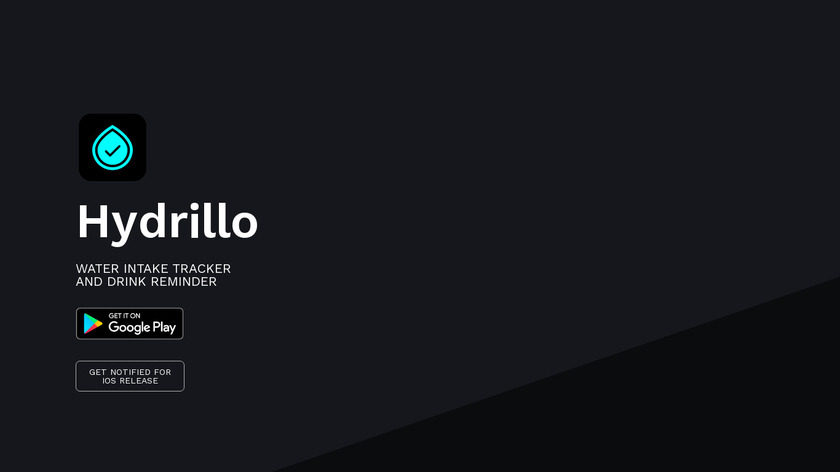 Water Tracker – Hydrillo Landing Page