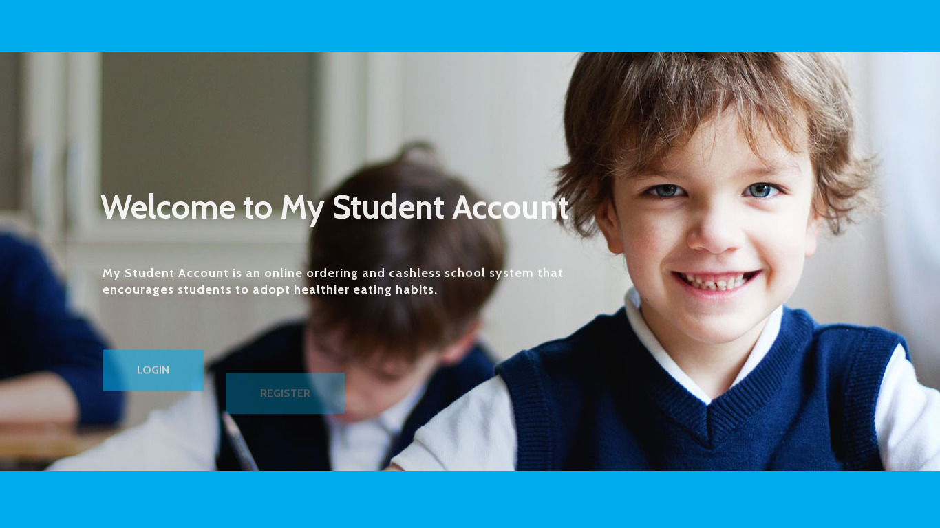 My Student Account Landing page