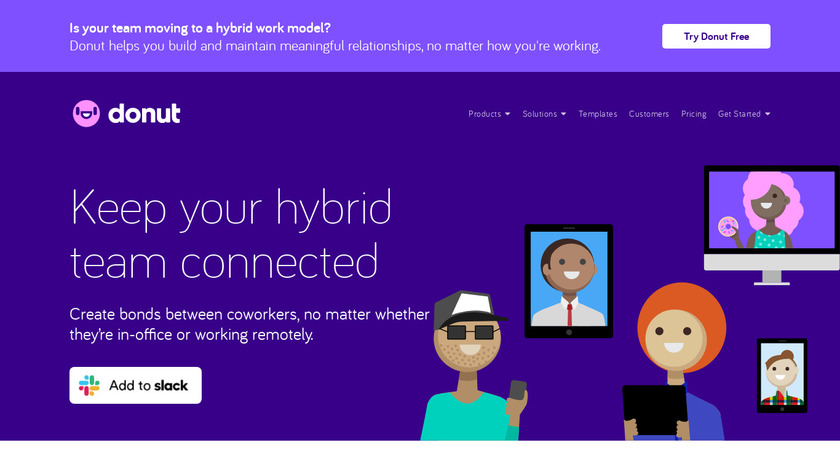 Donut for Hybrid Work Landing Page