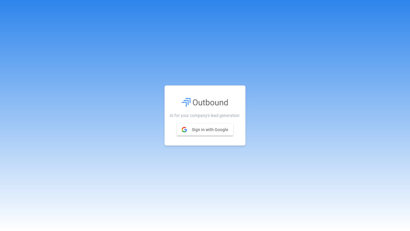 Outbound Landing page