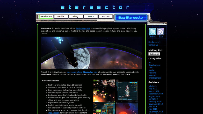 Starsector Landing Page