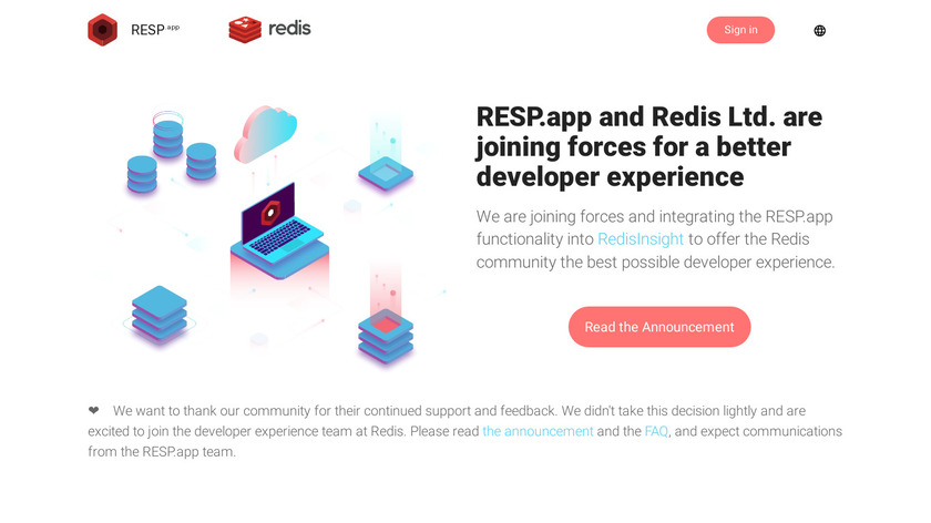 RDM – GUI for Redis Landing Page