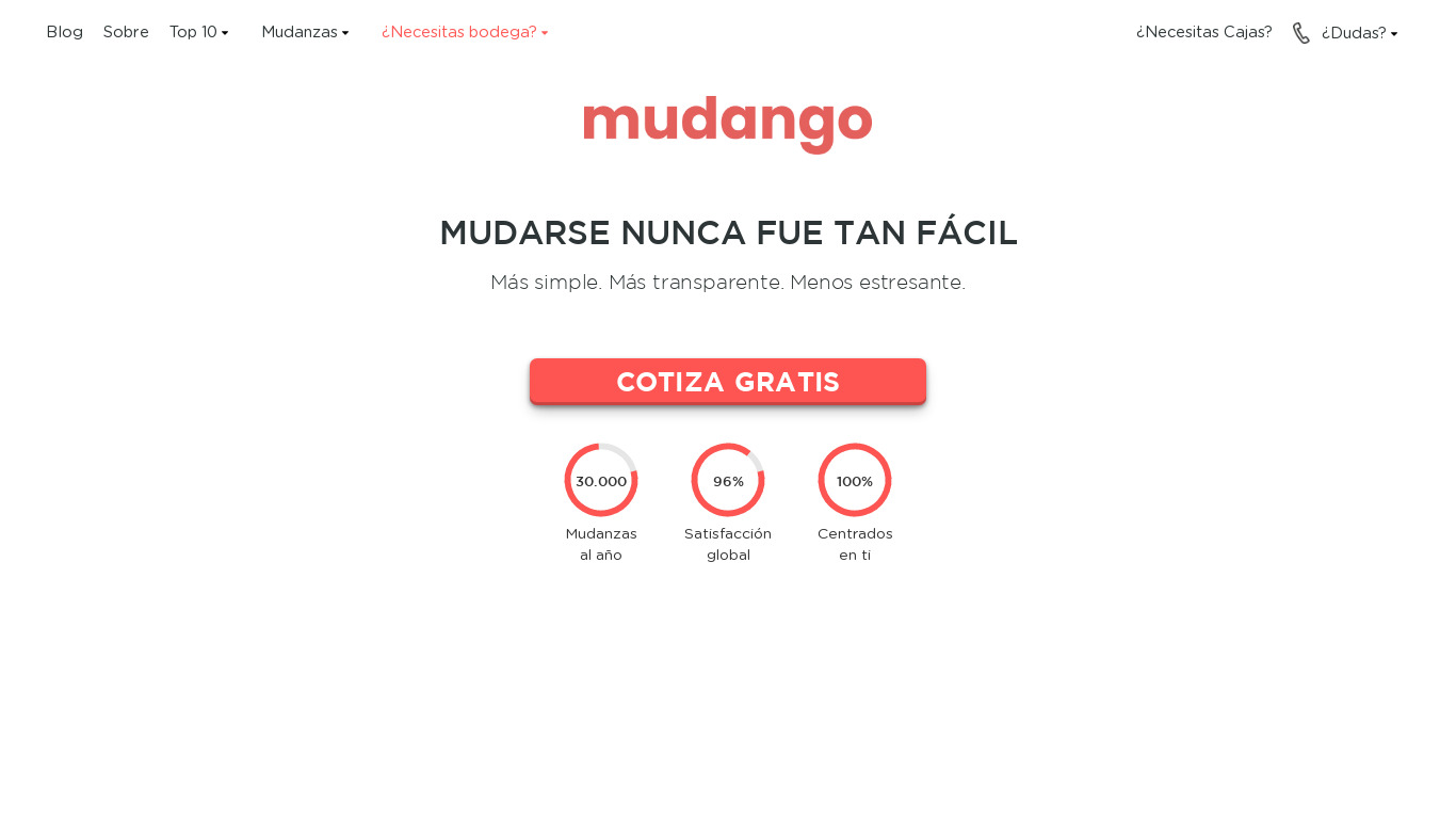 Mudango Landing page