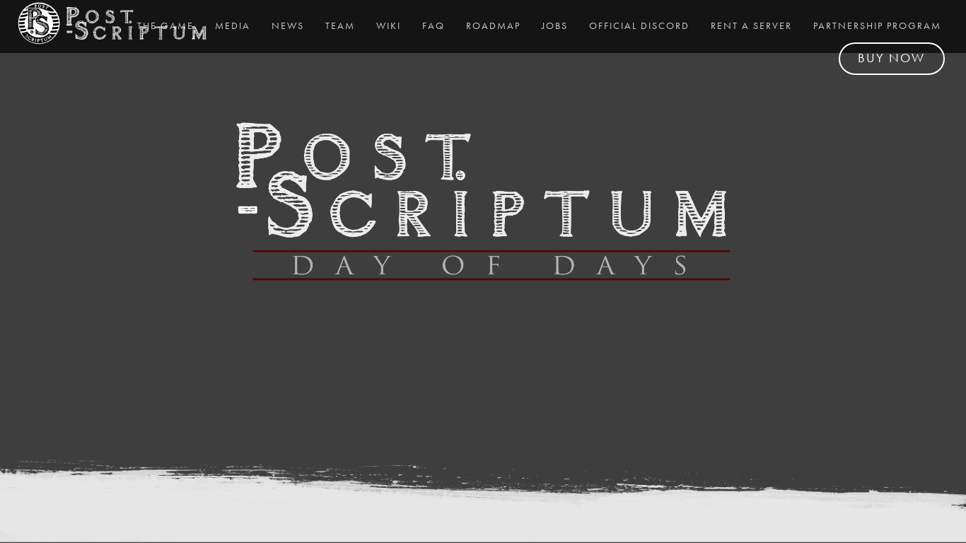Post Scriptum Landing page