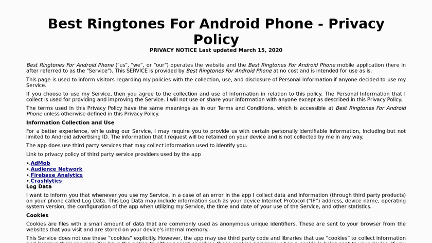 Best Ringtones For Android Phone Landing Page