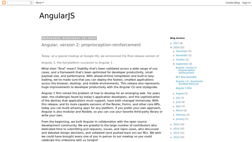 blog.angularjs.org Angular Landing Page