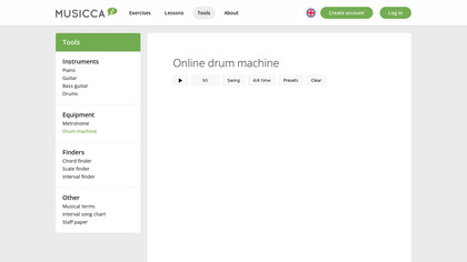 Musicca Online drum machine image