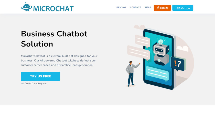 Microchat Chatbot Landing Page