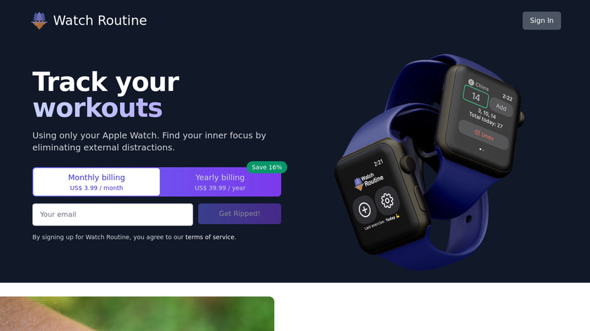 Watch Routine Landing Page