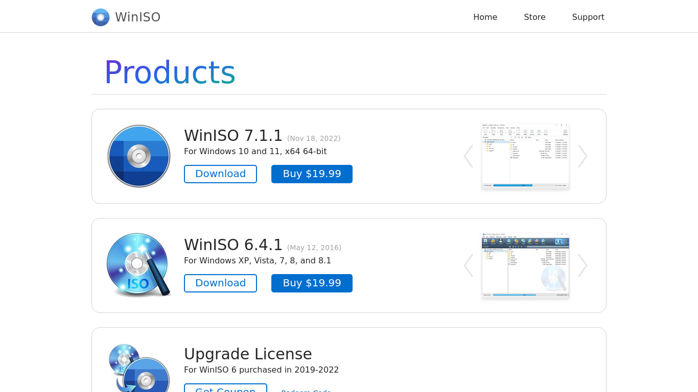 Free WinISO Maker Landing page
