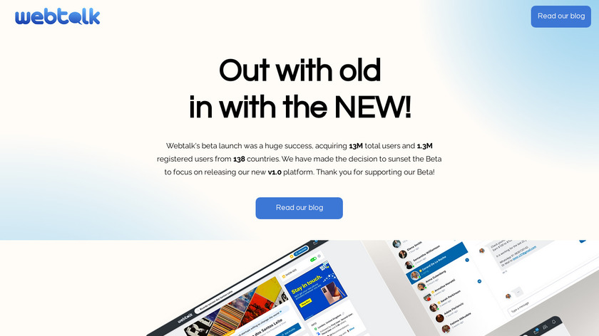 Webtalk Landing Page