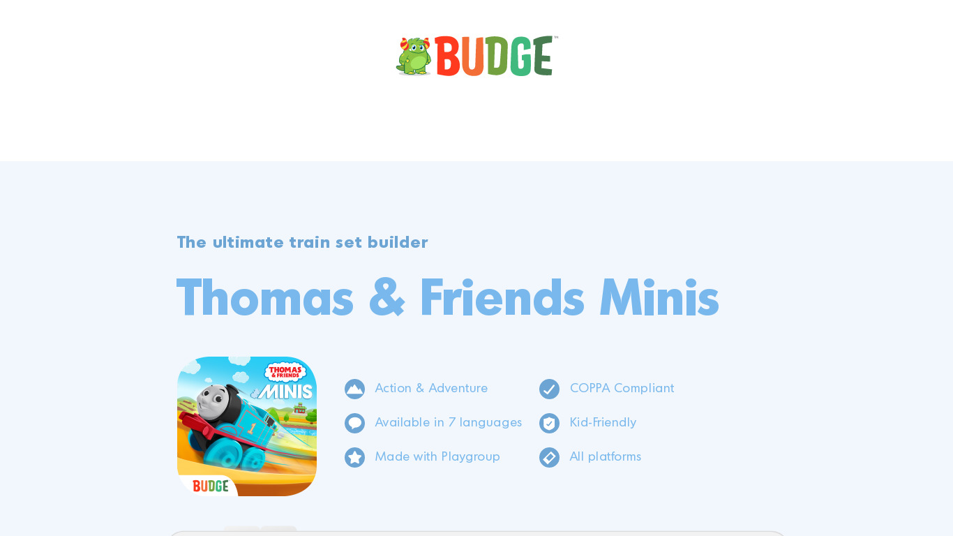 Thomas & Friends Minis Landing page