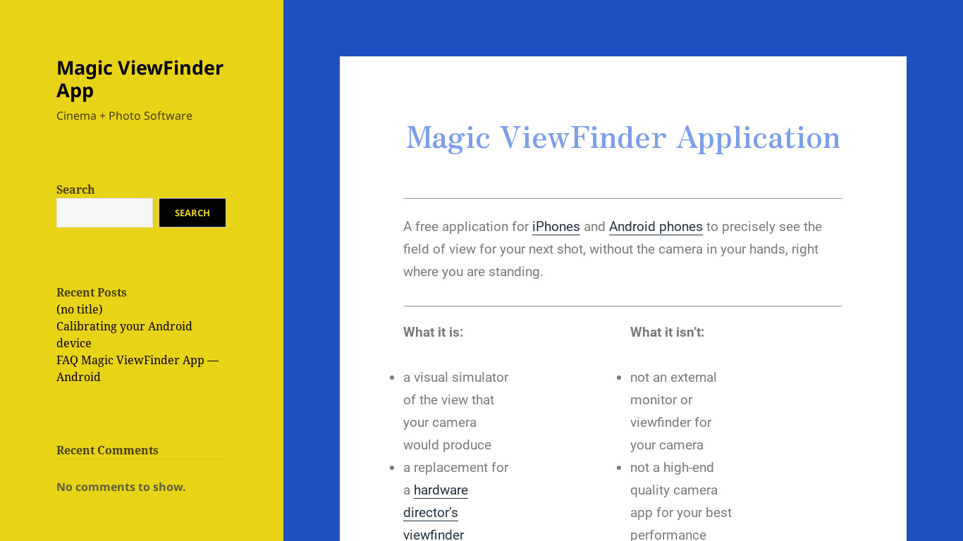 Magic Canon ViewFinder Free Landing page