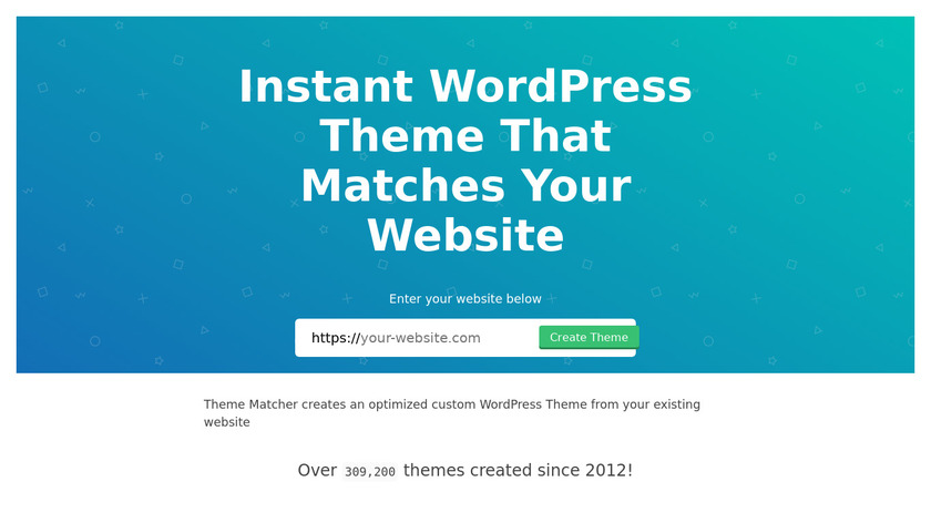 Theme Matcher Landing Page