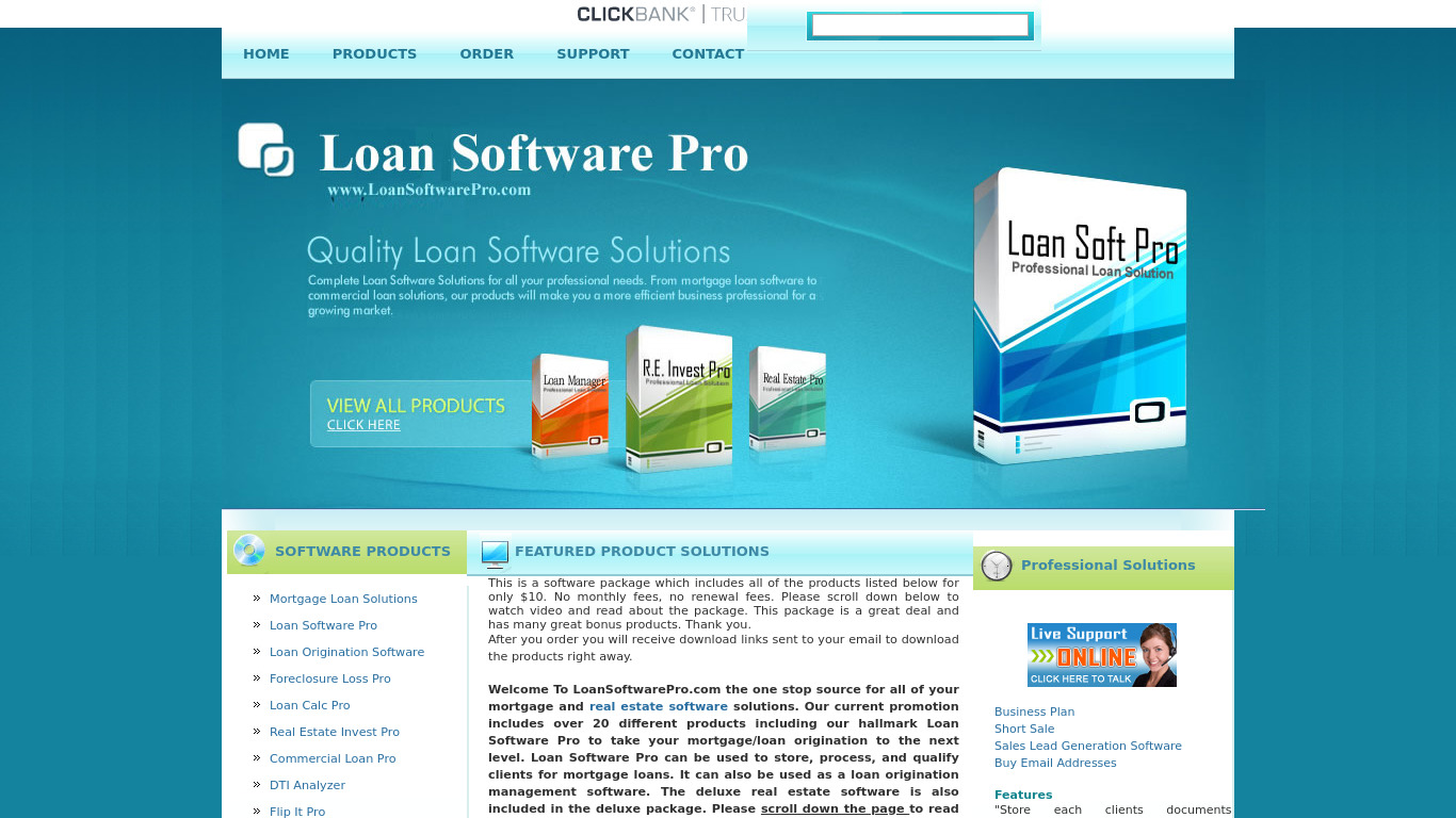 LoanSoft Pro Landing page