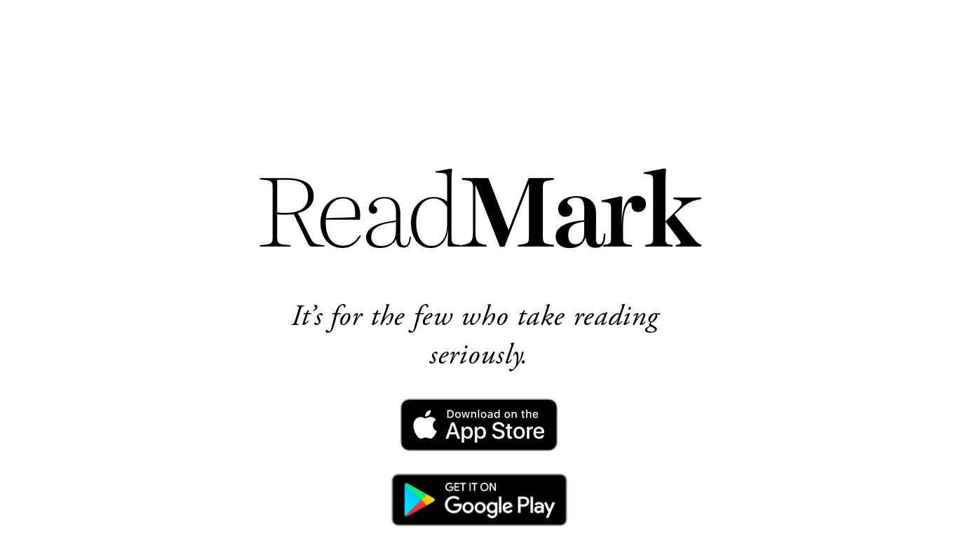ReadMark Landing page