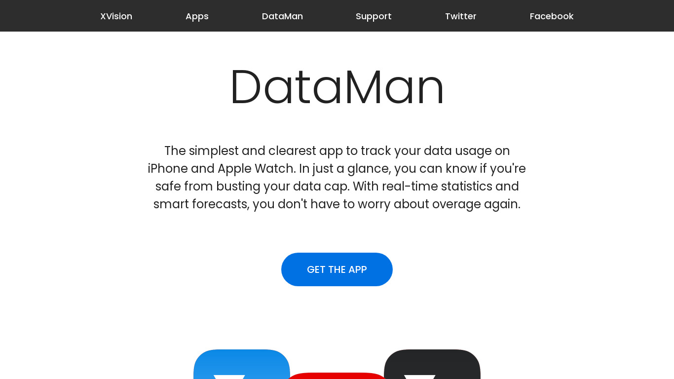 DataMan – Data Usage Widget Landing page