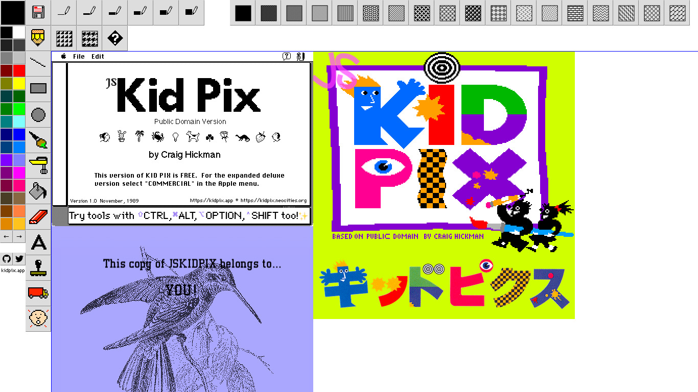 JS Kid Pix 1.0.2021 Landing page