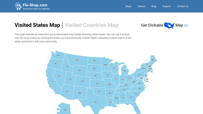 Visited States Map image