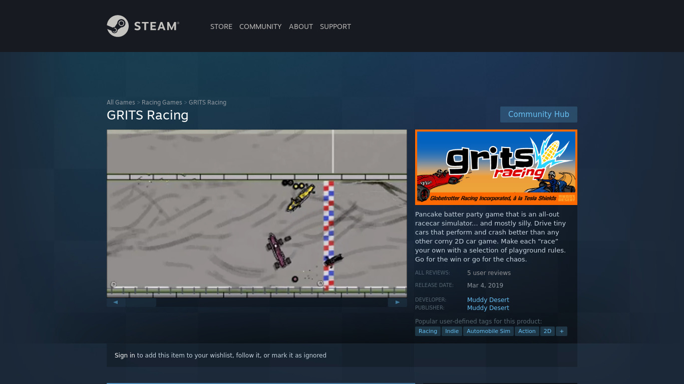 GRITS Racing Landing page